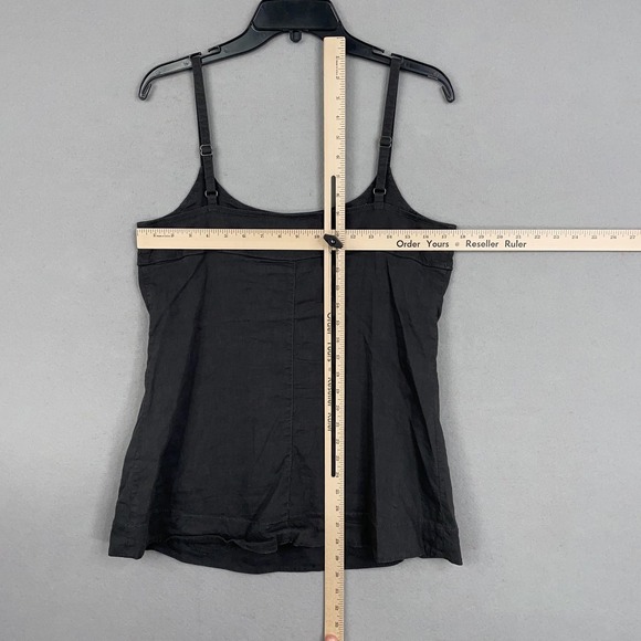 Eileen Fisher Shirt Womens Small Gray Linen Blend Cami Tank Adjustable Italian - Picture 9 of 13